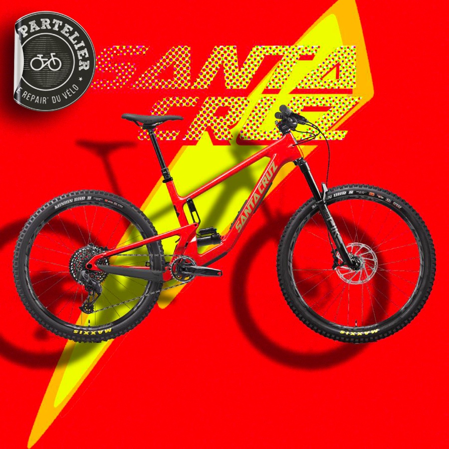 Post produit Santa Cruz rouge, visuel éclair pour L'Appartelier